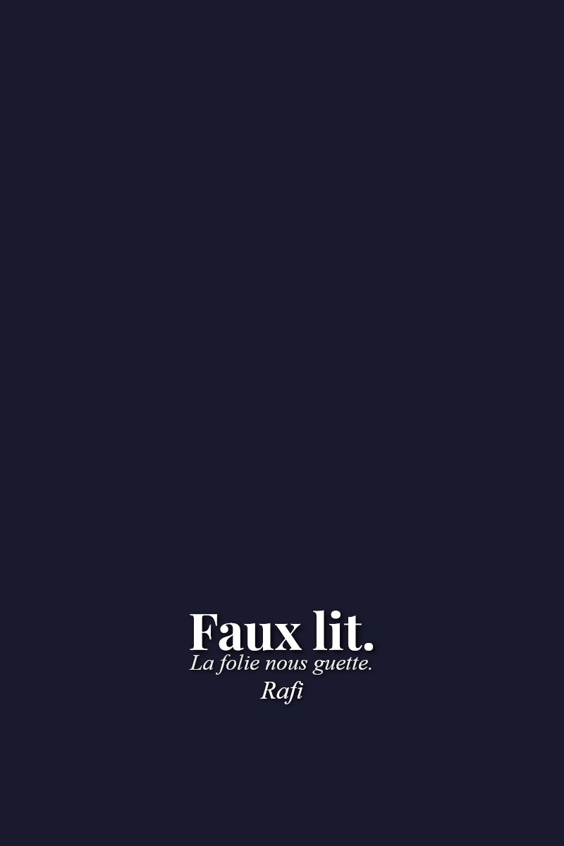 Couverture — Faux lit, petit conte givré.